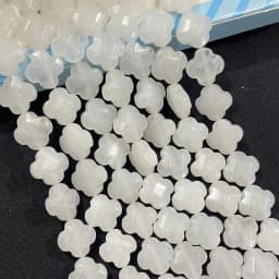 Natural Faceted Flower Clover Quartz Turquoise Agates Spacer Beads For Jewelry Making DIY Bracelet Necklace 12MM 14MM