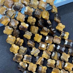 Natural Faceted Flower Clover Quartz Turquoise Agates Spacer Beads For Jewelry Making DIY Bracelet Necklace 12MM 14MM