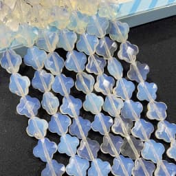 Natural Faceted Flower Clover Quartz Turquoise Agates Spacer Beads For Jewelry Making DIY Bracelet Necklace 12MM 14MM