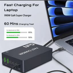 6-Ports PD USB GaN Fast Charging Station EU/KR/US/UK Plug Multi Port Socket Adapter For Smartphone Tablet Laptop Quick Chargers