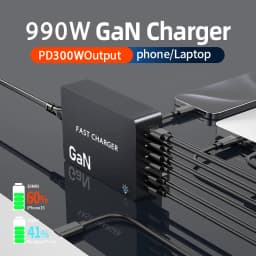 6-Ports PD USB GaN Fast Charging Station EU/KR/US/UK Plug Multi Port Socket Adapter For Smartphone Tablet Laptop Quick Chargers