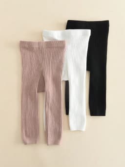 3 Pairs of Baby Girls Leggings,Fashion Soft Elastic Waist Comfort Breathable Princess Pants for 1-12 Years Toddlers and Kids