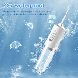 Portable Cordless Water Flosser for Teeth Cleaning 3 Modes Rechargeable Oral Irrigator Machine with Water Drill Mouth Washing