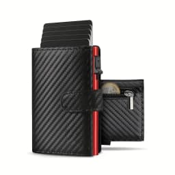 Men's Wallet with Coin Case RFID Protection Slim Wallet Card Wallet Small Credit Cards Credit Card Wallet