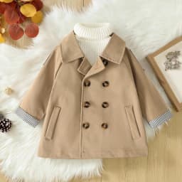 2025 Unisex New Baby Girl Boy Long Sleeve Spring Autumn Trench Coats Jackets Fashion Streetwear Jacket Overwear Clothes