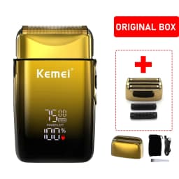 Kemei KM-TX10 Electric Shaver Hair Rechargeable Beard Foil Razor for Men Bald Head Shaving for Men Machine Hair Clippers for Men