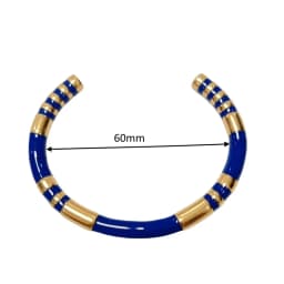 Vintage Bamboo Enamel Waterproof C-shaped Enamel Hand Bracelet Ladies Stainless Steel Gold Plated High Touch Bracelet