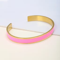 Vintage Bamboo Enamel Waterproof C-shaped Enamel Hand Bracelet Ladies Stainless Steel Gold Plated High Touch Bracelet