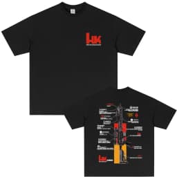 Men's Graphic in Heckler & Koch HK416 T-Shirt 100% Cotton Sweat Wicking Breathable High Quality Casual Tee for Easy Movement