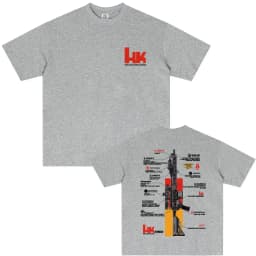Men's Graphic in Heckler & Koch HK416 T-Shirt 100% Cotton Sweat Wicking Breathable High Quality Casual Tee for Easy Movement