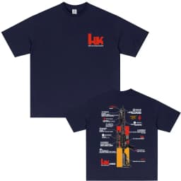 Men's Graphic in Heckler & Koch HK416 T-Shirt 100% Cotton Sweat Wicking Breathable High Quality Casual Tee for Easy Movement