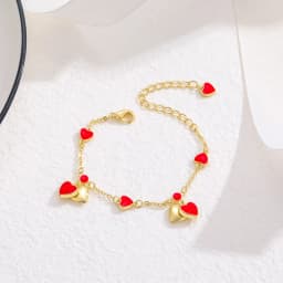 Heart Bracelet Chain Charm Bracelets for Kids Girls Toddle Children Daily Wear Birthday Party Gift