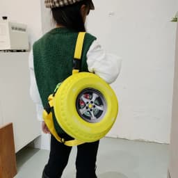 New Colorful Tyre Shaped Children's Schoolbag 3D Cartoon Backpack Large Capacity Kindergarten Shoulder Bag Kid Backpack
