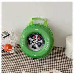New Colorful Tyre Shaped Children's Schoolbag 3D Cartoon Backpack Large Capacity Kindergarten Shoulder Bag Kid Backpack