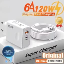 120W Super Fast Charger Pro Adapter Original Fast Charger USB-C PD 3.0 QC 4.0 For Xiaomi 13 12 Redmi Note 12 EU UK US Plug 2025