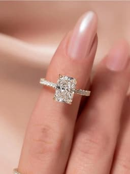 925 Sterling Silver 2-5CT Rectangle Zircon Gorgeous Shiny Ring For Women Anniversary Wedding Luxury High Quality Fine Jewelry