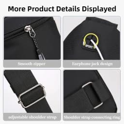 Men's Casual Shoulder Bag with Multiple Pockets for Storage Suitable for Lightweight Shoulder Bags Multifunctional Chest Bags