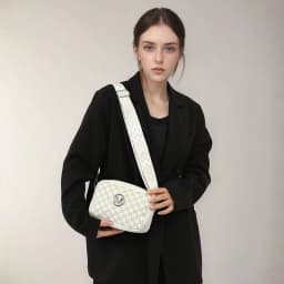 Retro M Pattern Design Female Crossbody Bag, Stylish Ladies Shoulder Bag, Wide Strap Phone Coin Purse for Women Work Party Date
