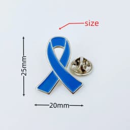 Blue Ribbon Pin 5/10/50/100 Pcs Colon Cancer Prostate Cancer Awareness Pin Blue Brooch Enamel Lapel Pins