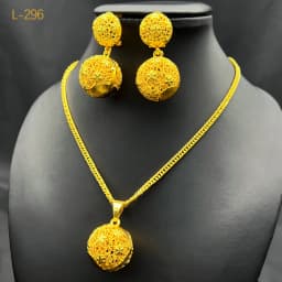Bridal Dubai Gold Plated Jewelry Set For Women African 24K Gold Plated Necklace Earrings Set Nigerian Indian Wedding Wholesale