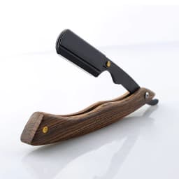 Sandalwood Vintage Razor Stainless Steel Folding Blade Holder Men's Facial Fit Razor Hairdresser's Shaving Tool (Without Blade)
