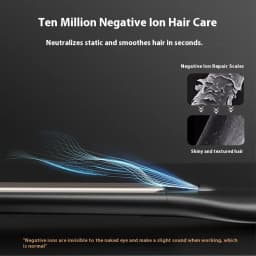 Hair Straightener Ceramic Iron Plate with Negative Ion LCD Display Portable Hair Styler for Men Straightening and Curling