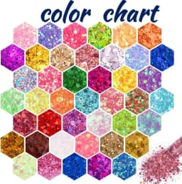 45 ColorsHolographic Chunky and Fine Glitter Mix,  Festival Sequins & Powder, Iridescent Flakes,Nail Art Resin Loose Glitter