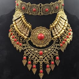 Layered Bohemian Statement Necklace Women's Fashion Retro Teardrop Tassel Collar Jewelry for Casual Matching & Party Styling