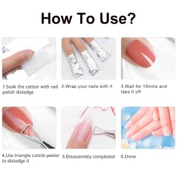 500/1000Pcs Aluminium Foil Remover Nail Wraps Soak Off Polish Nail Art Foil Gel Polish Acrylic Removal Tool with Cotton Pad