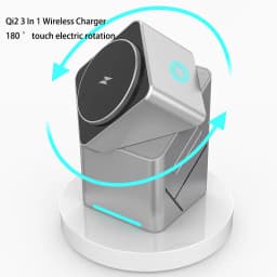 Qi2 3 in 1 Magsafe Wireless Chargers Station for iPhone & Samsung Magnetic Charging Dock for Apple Watch Charger