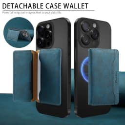 Credit Card Wallet-Magnetic Phone Case with 3 Card Slots,Faux Leather,Strong Magnet for Secure ID&Credit Card Storage,Men'S Gift