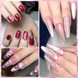 7/9pcs Jelly Pink Red Cat Magnetic Gel Nail Polish Set Heart Cat Magnetic Semi Permanent UV Gel Varnish Soak Off Nail Supplies