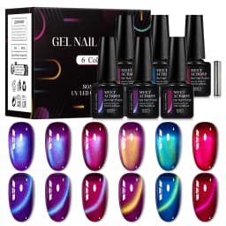 7/9pcs Jelly Pink Red Cat Magnetic Gel Nail Polish Set Heart Cat Magnetic Semi Permanent UV Gel Varnish Soak Off Nail Supplies
