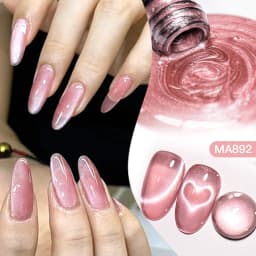 7/9pcs Jelly Pink Red Cat Magnetic Gel Nail Polish Set Heart Cat Magnetic Semi Permanent UV Gel Varnish Soak Off Nail Supplies