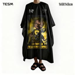 TESM 3D Printed Barber Cape Hairdressing Salon Gown Hairdresser Hair Dyeing Shawl Halloween Christmas Gift