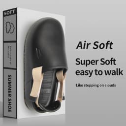 Men's Open-Toe EVA Slippers for Outdoor Wear Anti-Slip Odor-Resistant Soft Bottom Birk-style Slippers