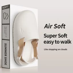 Men's Open-Toe EVA Slippers for Outdoor Wear Anti-Slip Odor-Resistant Soft Bottom Birk-style Slippers
