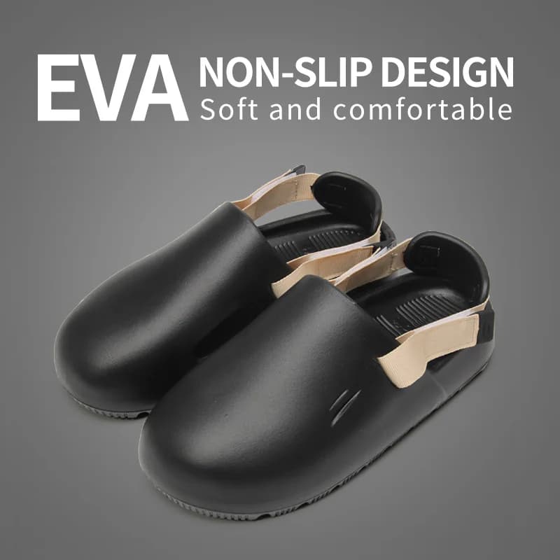 Men's Open-Toe EVA Slippers for Outdoor Wear Anti-Slip Odor-Resistant Soft Bottom Birk-style Slippers