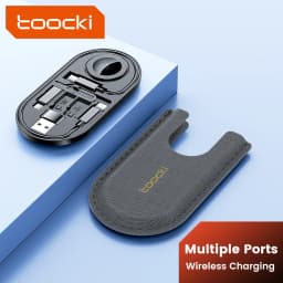 Toocki Type C Cable Multi-Functional Organizer With Set Watch Wireless Charger OTG Cable Kit Micro USB Type C Lighting Adapter