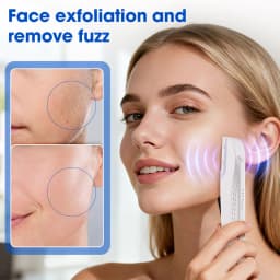 Women's Sonic Rechargeable Dermaplane Razor with Light 6 Replaceable Blades Facial Exfoliation Hair And Fuzz Removal Tool