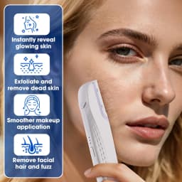Women's Sonic Rechargeable Dermaplane Razor with Light 6 Replaceable Blades Facial Exfoliation Hair And Fuzz Removal Tool