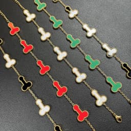 luxurious Hip Hop Punk Personality Genital prank Titanium Steel Gold Color Bracelet For Men Women Girl Jewelry Y2K Accessories