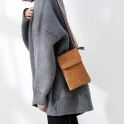 Simple Women's Shoulder Bag With 3-Layer Zipper Soft Leather Crossbody bag Mini Small Bag Wallet With Multiple Compartments Larg