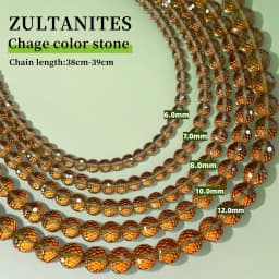 Bocarman Synthetic Color ChangingColor Changing Sultanite Beads 6-12mm Lab Created Diaspore Loose Stones 38cm Strand Bulk Whole