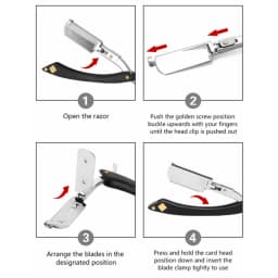 Barber Shop Men's Foldable Manual Shaver Stainless Steel Shaver Straight Shaving Sharp Shaver Hairdressing Styling Tools