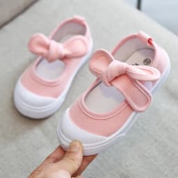 New Children Shoes Girls Canvas Shoes Fashion Bowknot Comfortable Kids Casual Shoes Sneakers Toddler Girls Princess Shoes 21-35