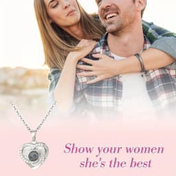 1pc Love Pendant Necklace, Artificial Rose Gift Box Set, for Mother'S Day, Valentine'S Day, Wife, Daughter, Grandmother