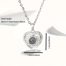 1pc Love Pendant Necklace, Artificial Rose Gift Box Set, for Mother'S Day, Valentine'S Day, Wife, Daughter, Grandmother
