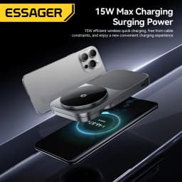 Essager 3-in-1 Portable Folding Wireless Charger Stand 15W Magnetic for iPhone 1716/15 AirPods Apple Watch MagSafe Fast Charging