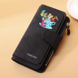 Alice in Wonderland Buckle Women Wallets Long Leather Top Quality 15 Card Holder Classic Female Purse Zipper Wallet For Ladies